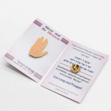 Cartão de apoio de alfinete de lapela personalizado Love Masonic por atacado, alfinete de lapela com cartão de apoio